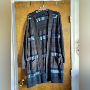 Torrid Striped Open Front Cardigan